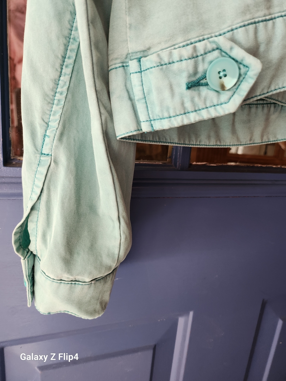 Kut from the Kloth Teal Green Women's Utility Jacket - Picture 3 of 4